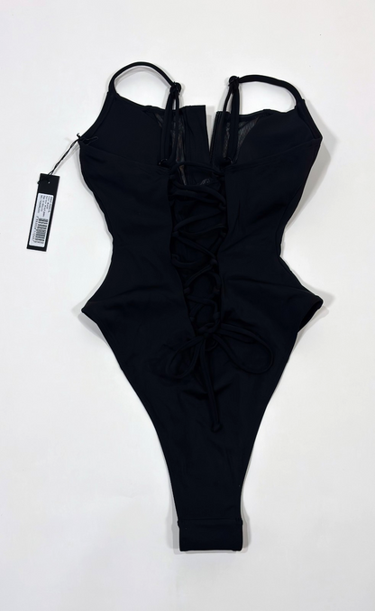 TA3 High Cut Zippy Shapewear Swimsuit Black - XS