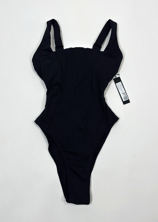 TA3 High Cut Square Neck Swimsuit Black - XS