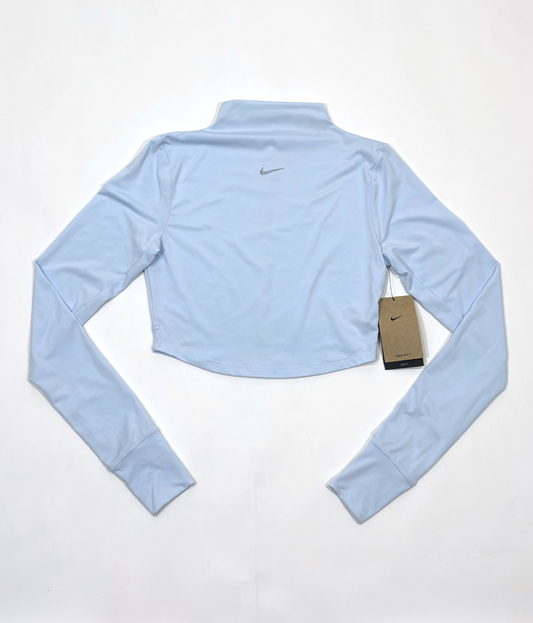 Nike Dri-FIT One Luxe Long-Sleeve Cropped Top Baby Blue - S