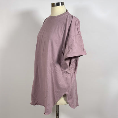 Pebby Forevee Basics Side Slit Short Sleeve Crewneck Tee Purple - XL