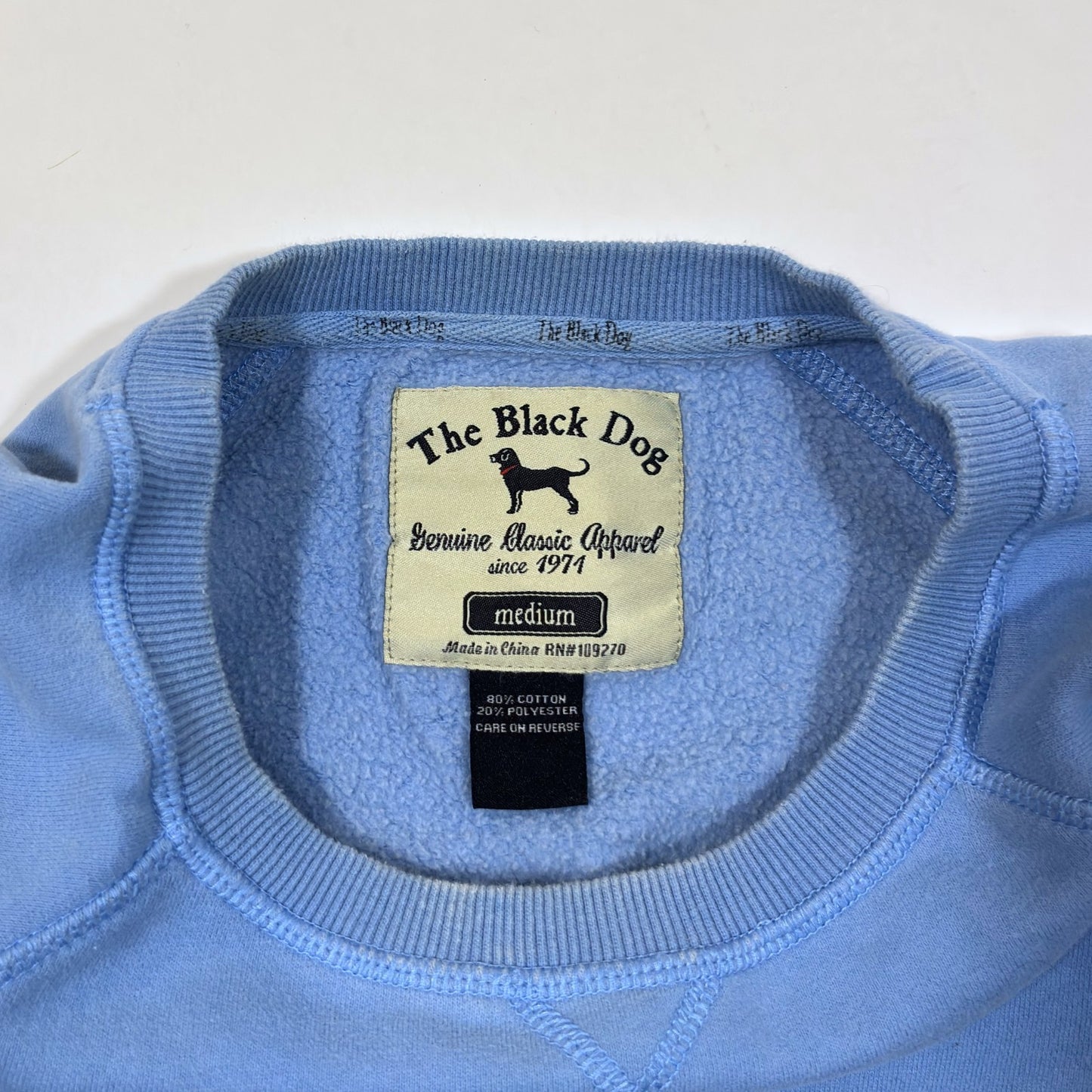 Black Dog Original Crew Neck Sweatshirt baby Blue - M
