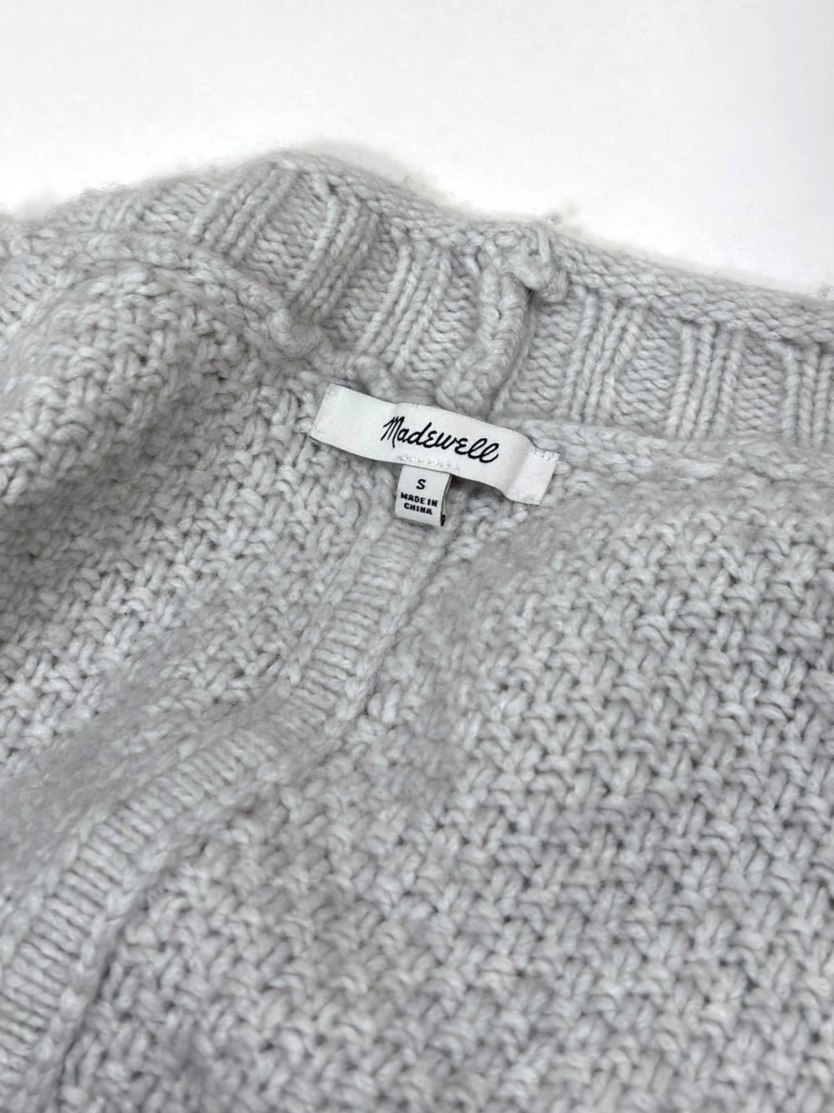 Madewell Whitley Open Cardigan Sweater Wool Alpaca Blend Grey - S