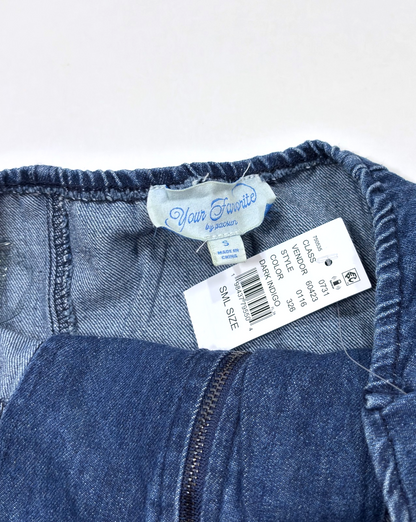 Your Favorite Ellie Denim Halter Zip Vest Pacsun - S