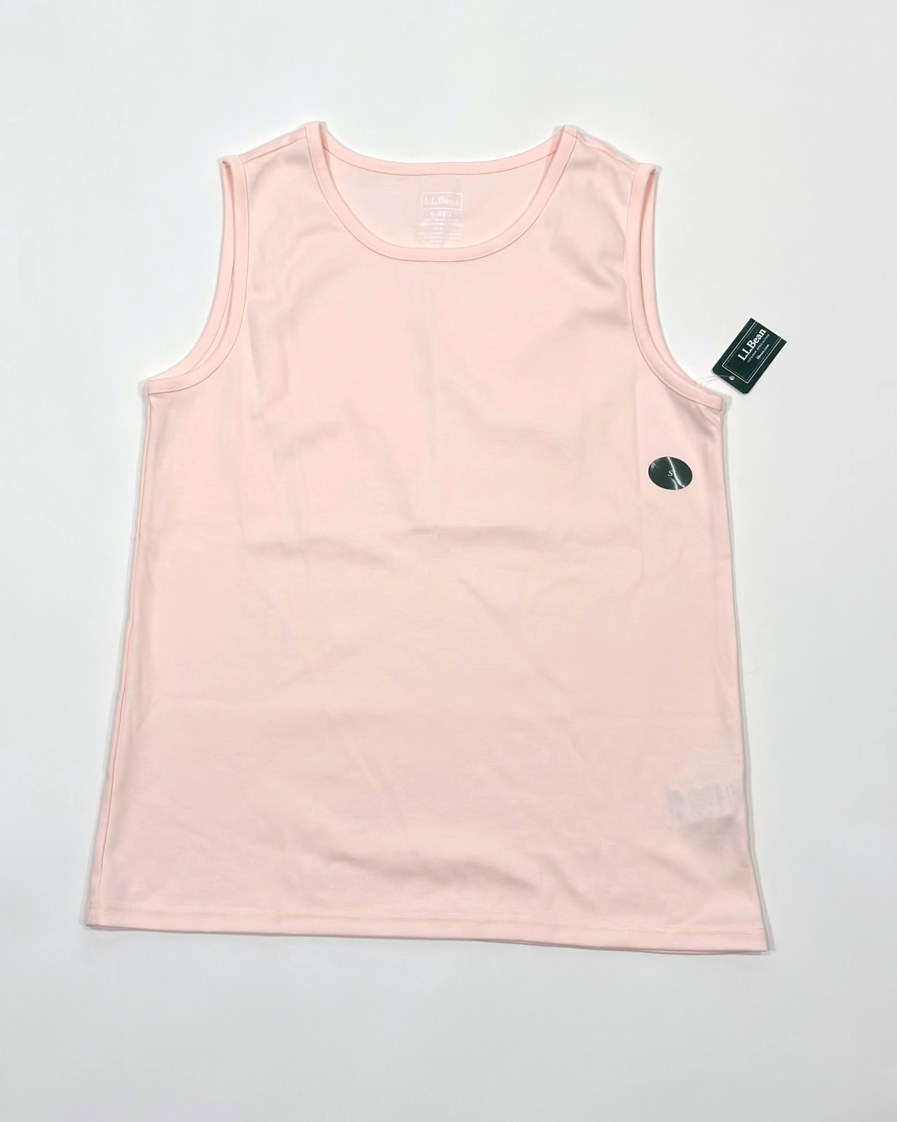 LL Bean Cotton Tank Top Petal Pink - S