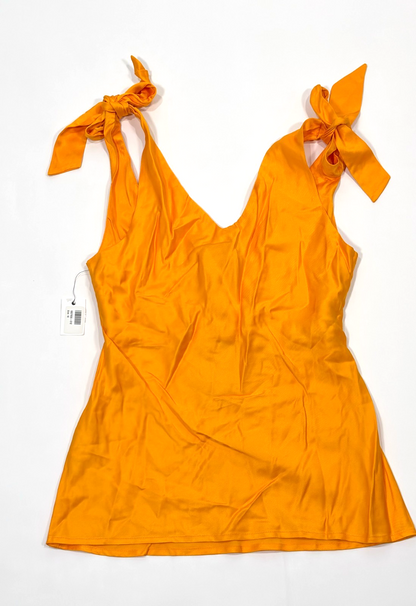 Maggie Marilyn The Diana Cami Tank Ruffle Tie Shoulder Orange - 6