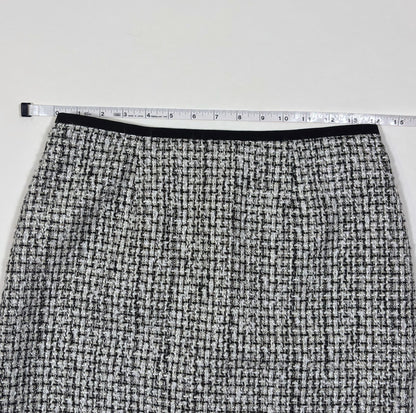 Calvin Klein Tweed Knit Pencil Skirt Black White - 2P