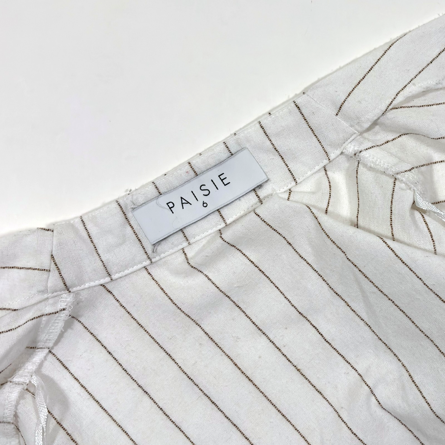 Paisie Striped Crossover Wrap Blouse - 6