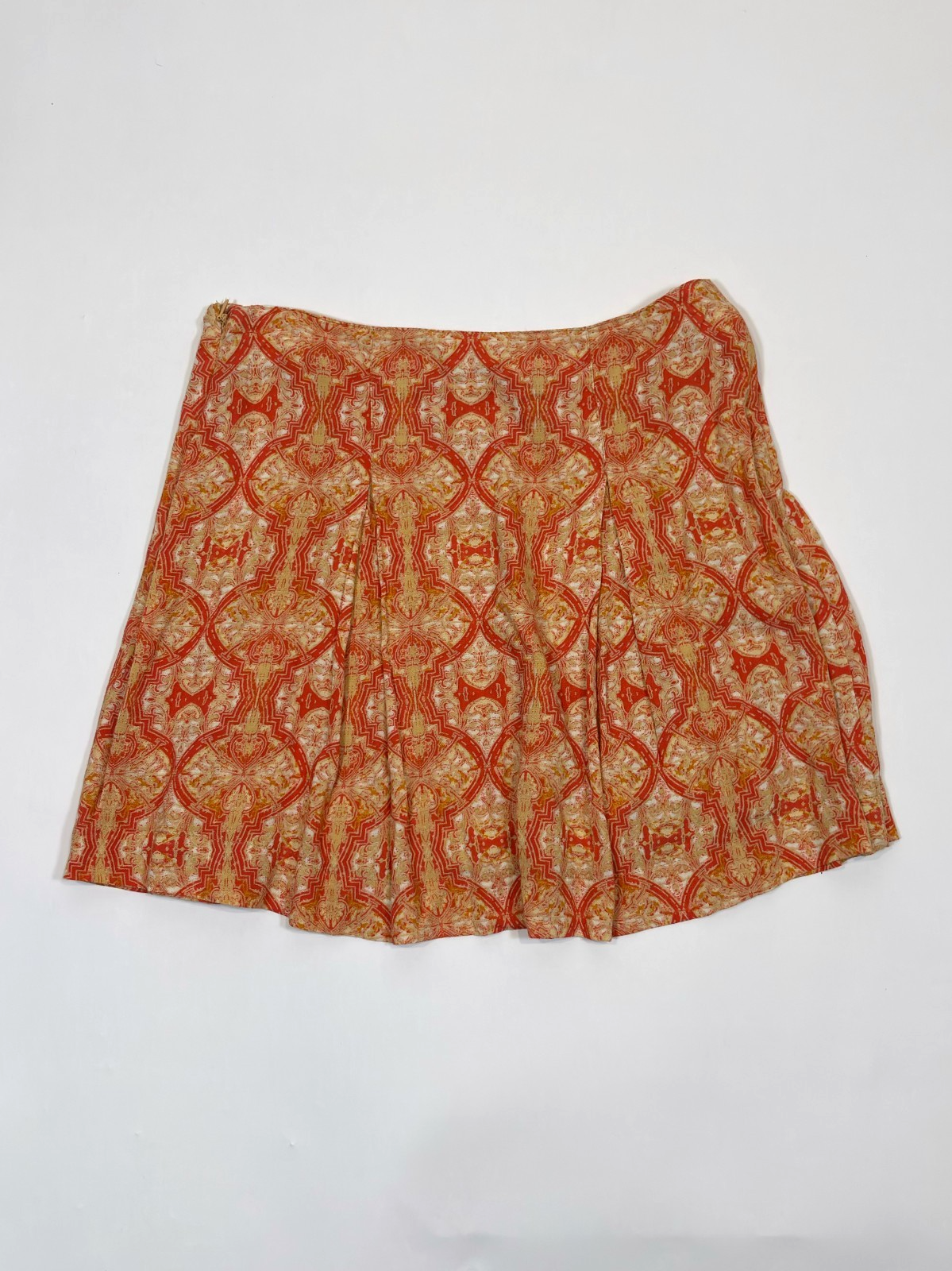 Free People Lover's Lane Mini Skirt Orange Poppy Peach - 4
