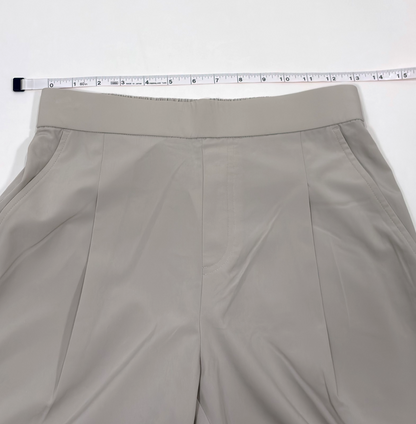Lou & Grey Wanderweave Wide Leg Stretch Pleated Trouser Pants Grey - XS