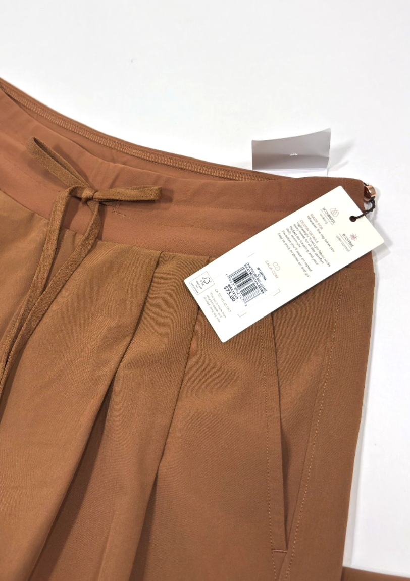 Calia TrueLight Wide Leg Pants Rocky Mountain Brown Mid Rise - XS
