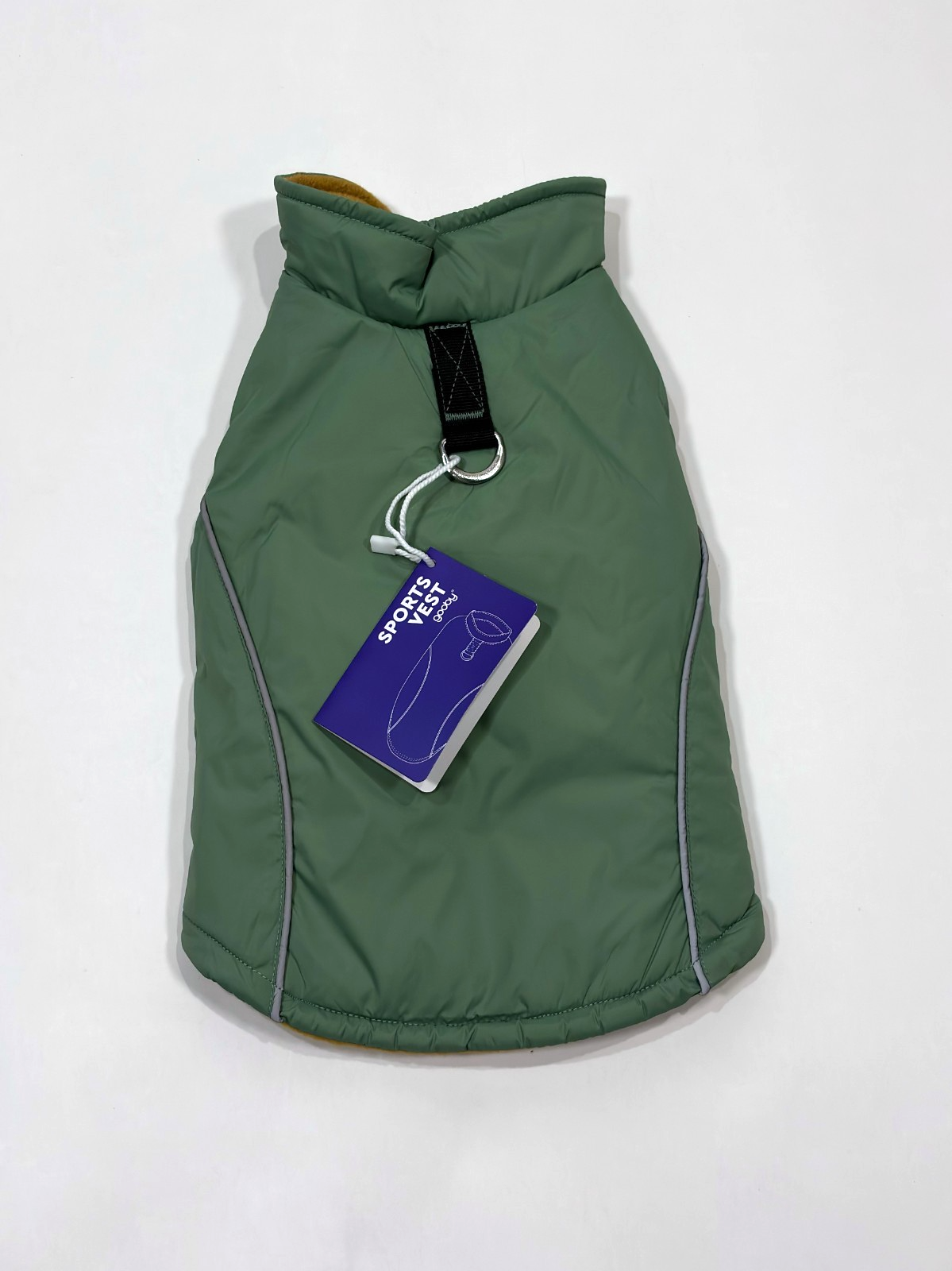 Gooby Sports Dog Vest Sage Green Fleece Lined  - Medium