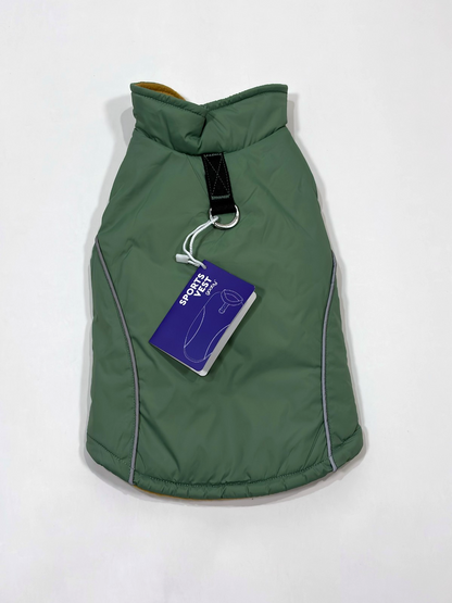 Gooby Sports Dog Vest Sage Green Fleece Lined  - Medium