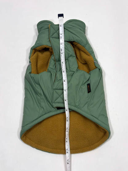 Gooby Sports Dog Vest Sage Green Fleece Lined  - Medium