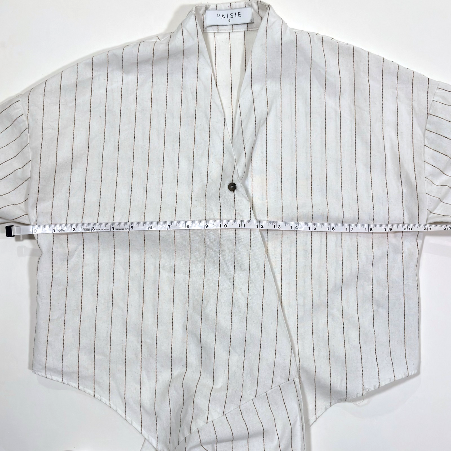 Paisie Striped Crossover Wrap Blouse - 6