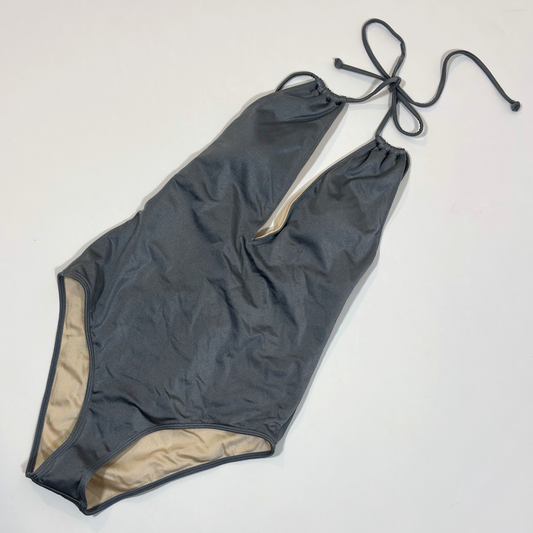 LA Hearts One Piece Swimsuit Dusk Gray Blue NEW - M