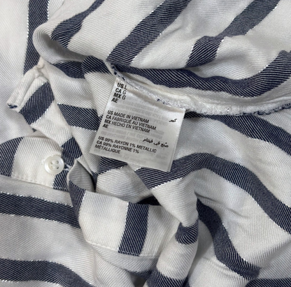 INC International Concepts Blue Striped Long-Sleeve Button Down Shirt - L