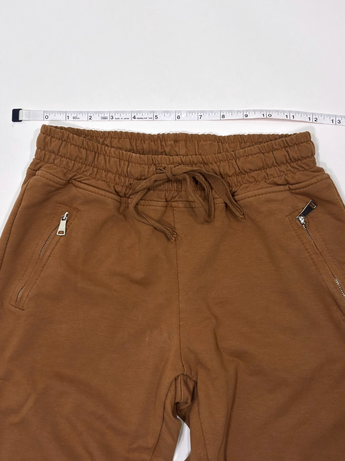Nostalgia Elastic Waist Knit Jogger Pants Camel Brown Italy - S