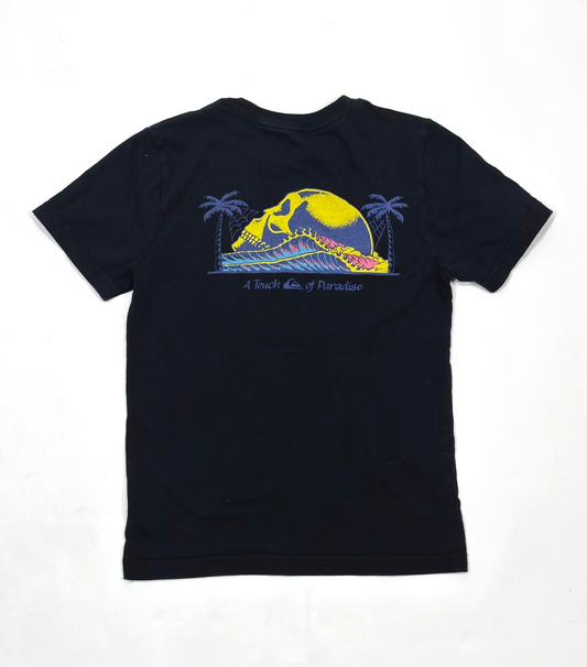 Quicksilver T-Shirt A Touch of Paradise Black Skull Beach - M