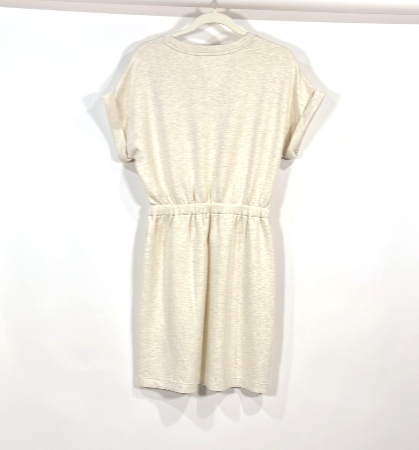 Lou & Grey Heathered Scubasoft Mini Pocket Dress Cream - XS