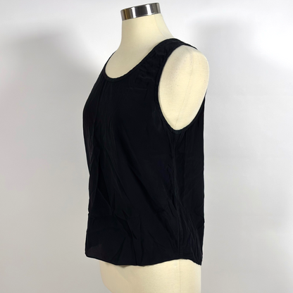 Grana Chinese Silk Classic Black Tank Top - L