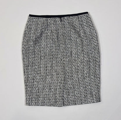 Calvin Klein Tweed Knit Pencil Skirt Black White - 2P