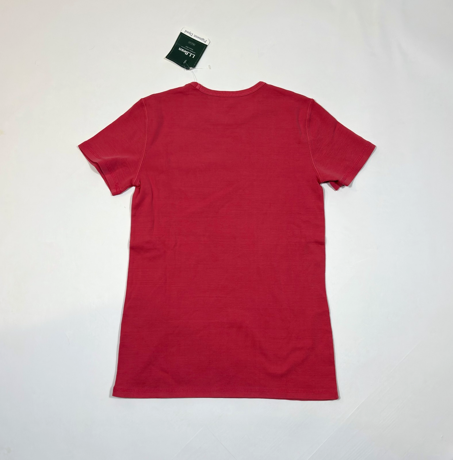 LL Bean Cotton Crewneck T-Shirt Short Sleeve Pink - XS