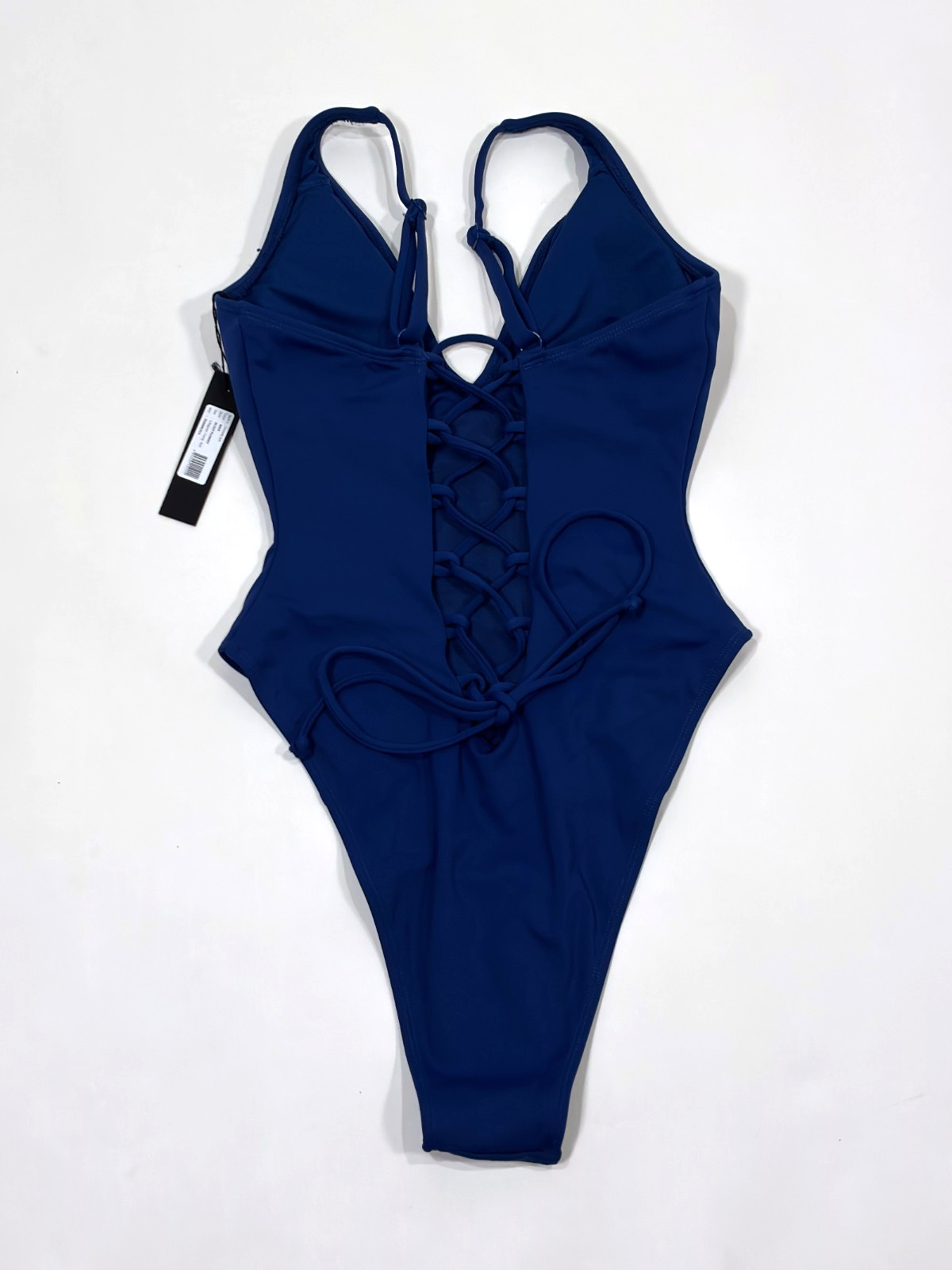 TA3 High Cut Plungey Shapewear Swimsuit Navy Blue - S