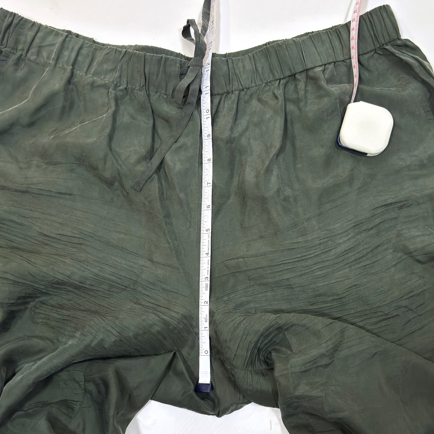 Eileen Fisher System Silk Wide-Leg Crop Pants Dark Forest Green - XL