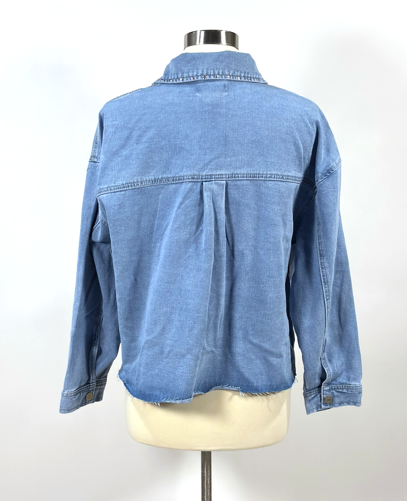 Sincerely Jules Denim Button Up Shirt Jacket Studded Western - M