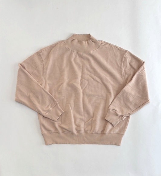 Adriano Goldschmied AG Pullover Mock Neck Sweatshirt Rose Pink - S