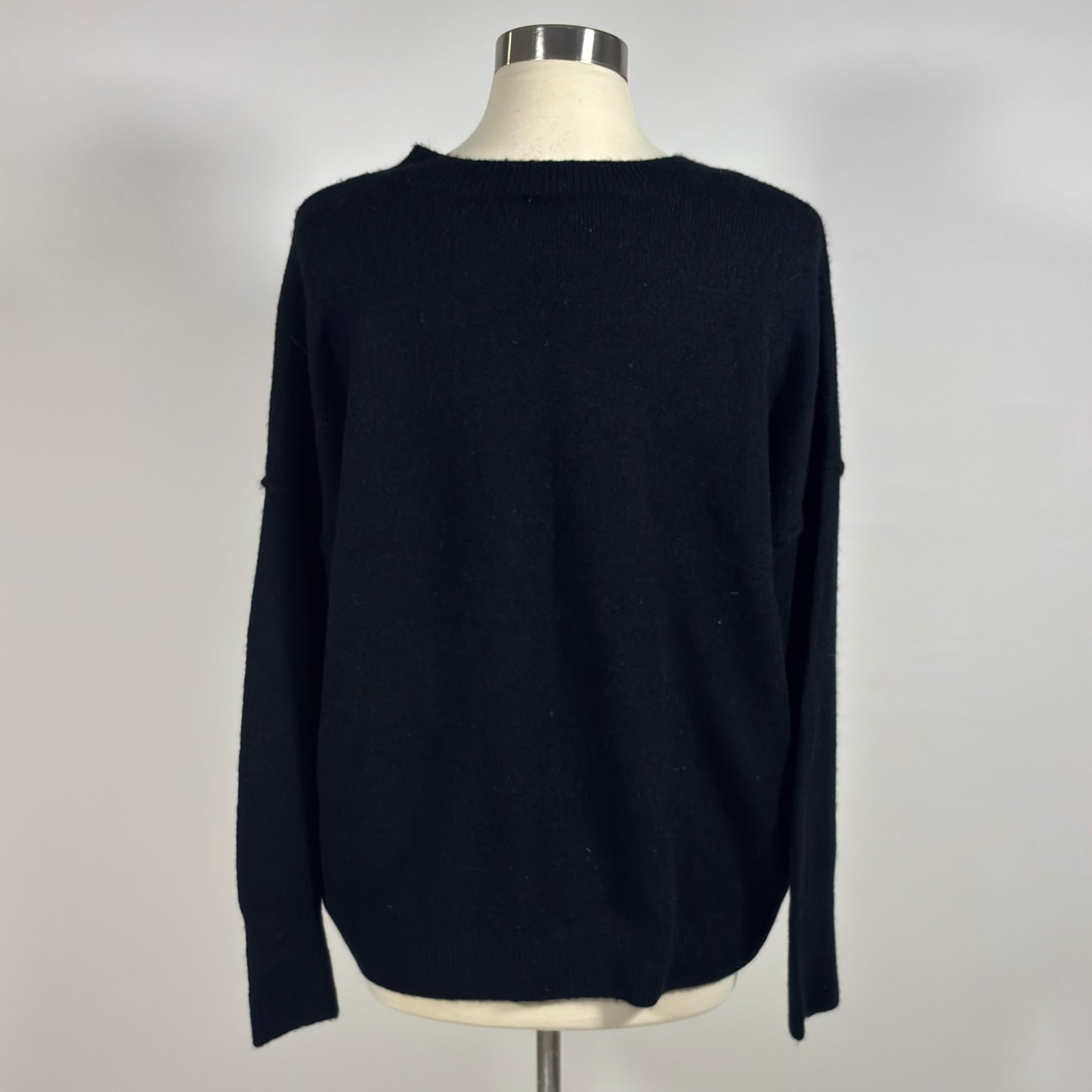 Vince Camuto The Perfect Weekend Oversized Sweater Black White - M