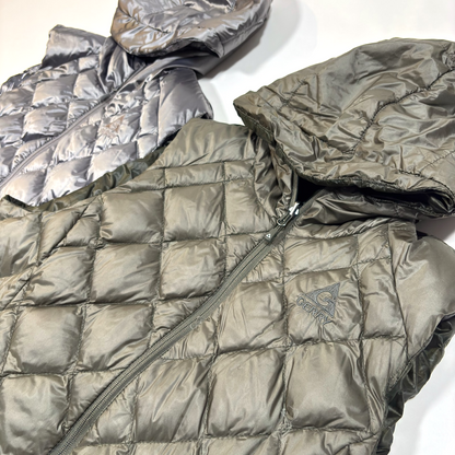 GERRY Reversible Hooded Quilted Puffer Down Vests - Lot of 2 - L