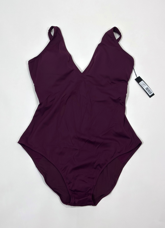 TA3 Plungey Shapewear Swimsuit Aubergine Eggplant Purple - 3X