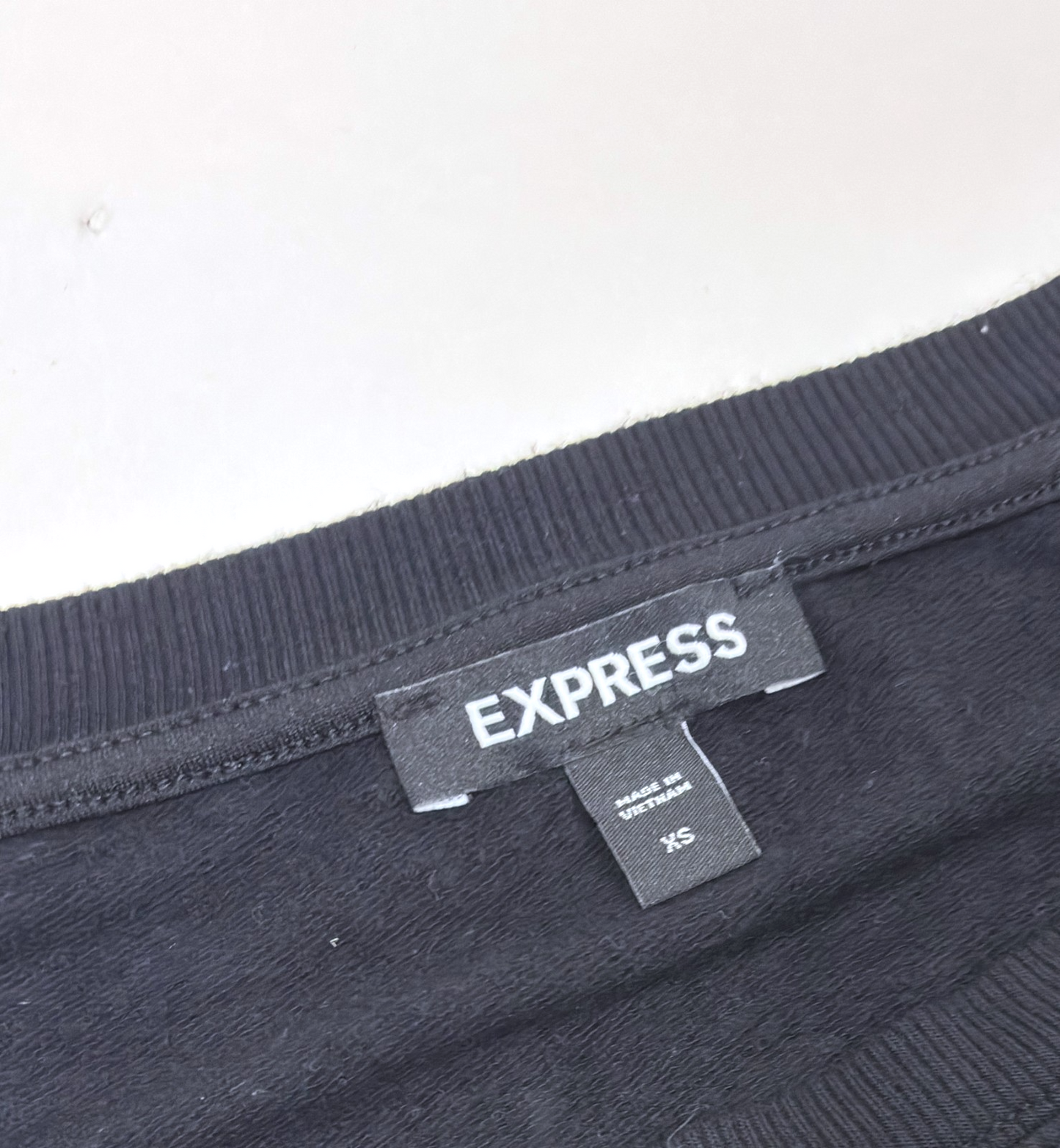 Express Open Back Dolman Long Sleeve Top Black - XS
