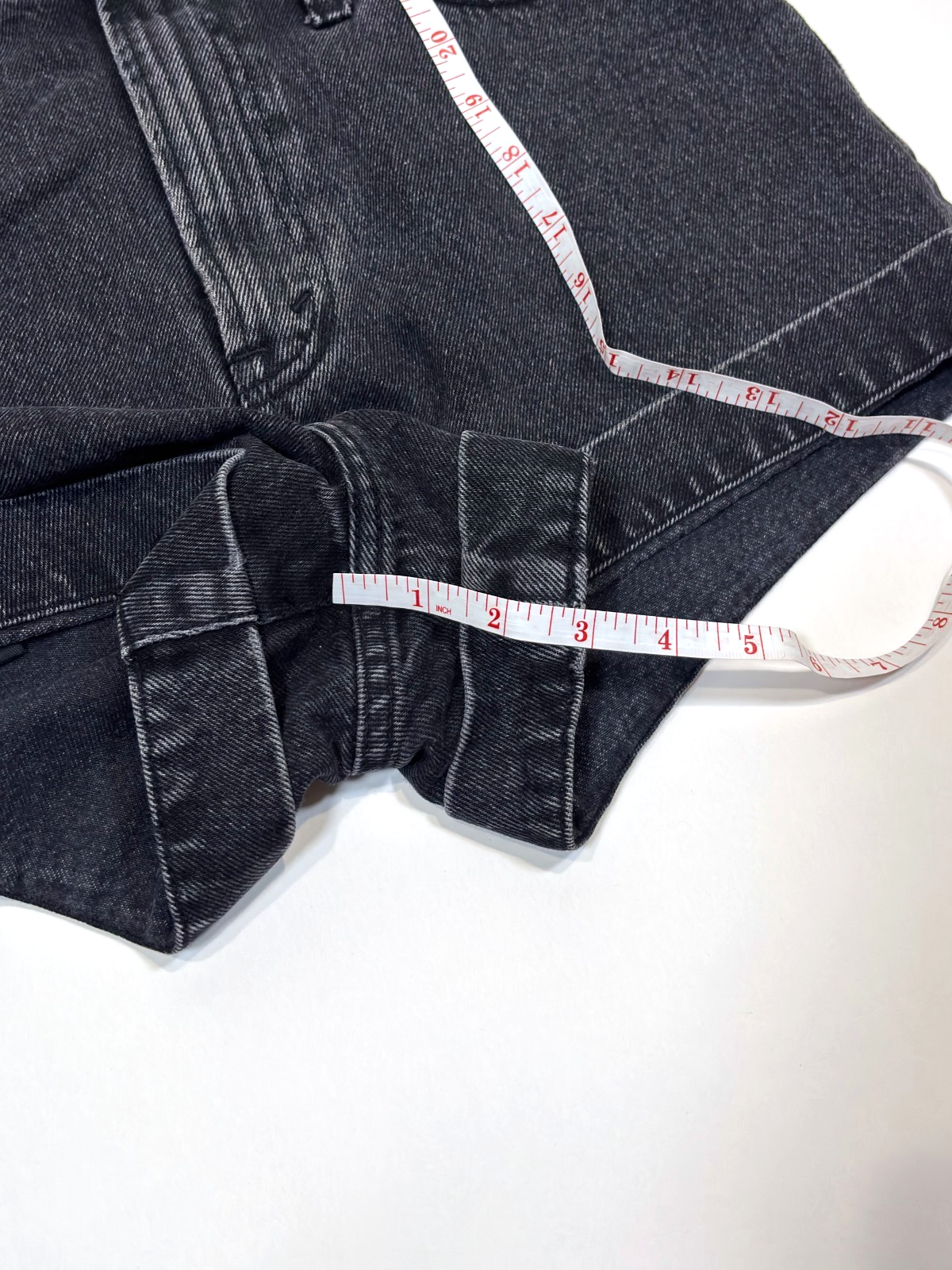 Abercrombie & Fitch Natural Rise Jean Shorts Black Denim - 28 / 6