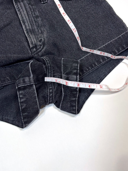 Abercrombie & Fitch Natural Rise Jean Shorts Black Denim - 28 / 6