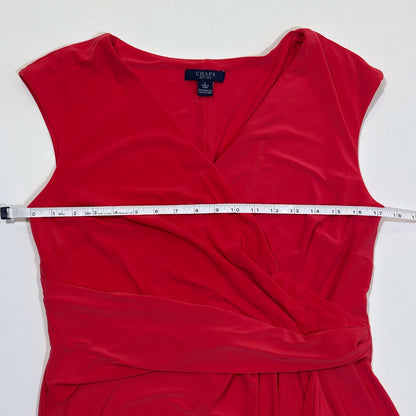 Chaps Fuchsia Pink Faux Wrap Dress - L