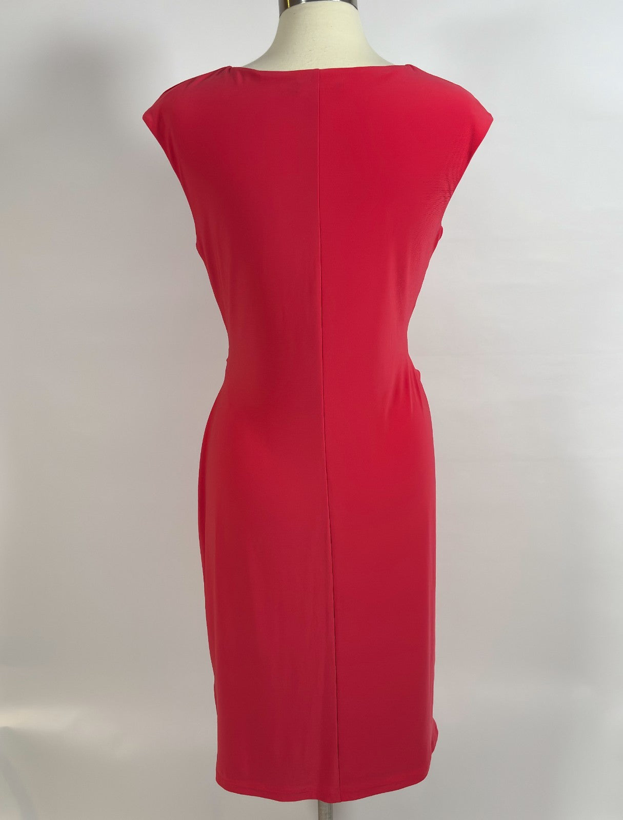 Chaps Fuchsia Pink Faux Wrap Dress - L