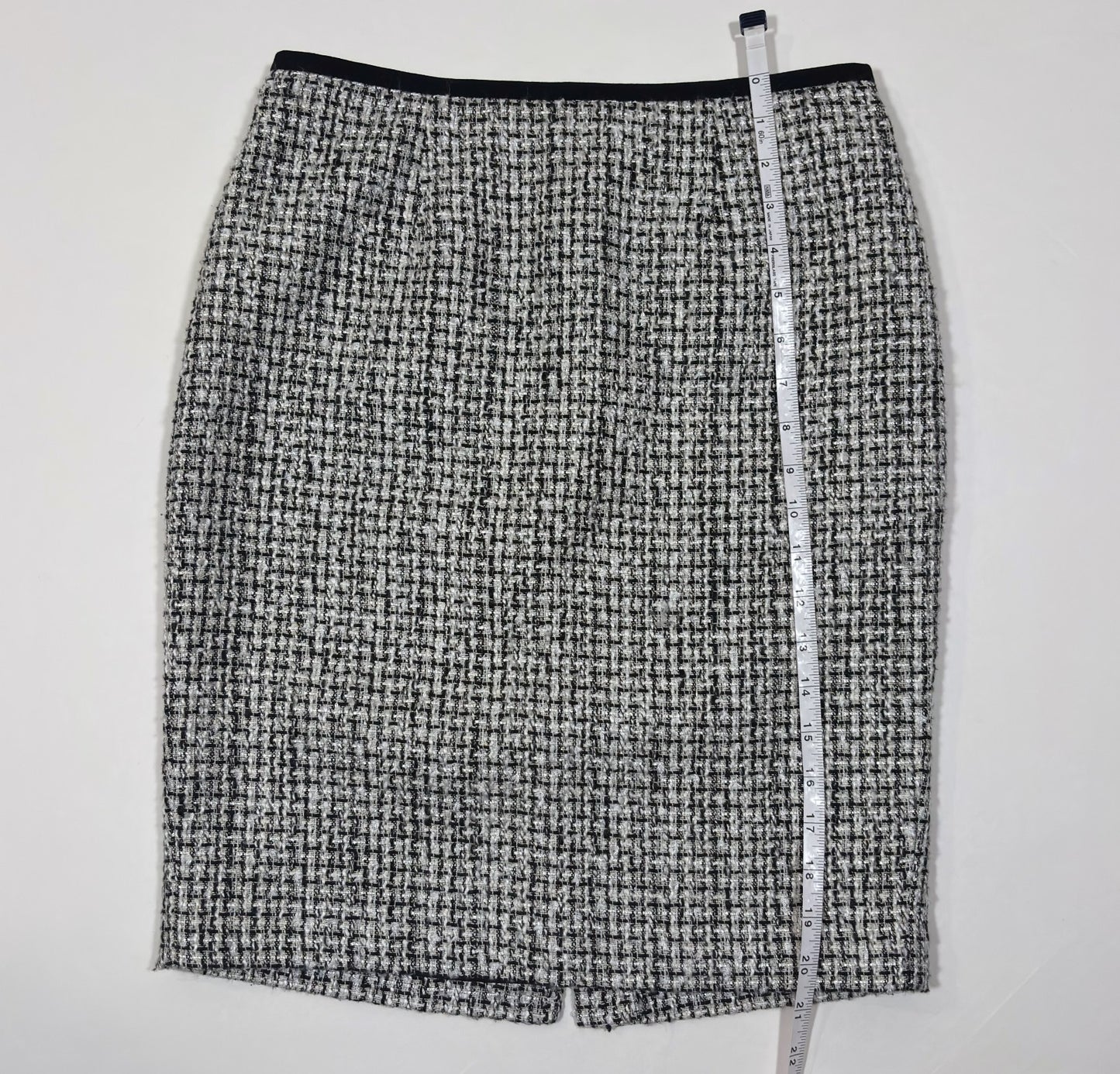 Calvin Klein Tweed Knit Pencil Skirt Black White - 2P