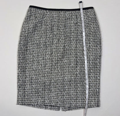 Calvin Klein Tweed Knit Pencil Skirt Black White - 2P