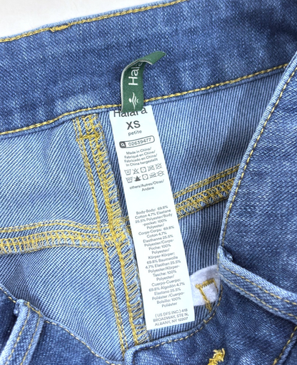 Halara Flex High Waisted Pockets Rolled Hem Wide Leg Jeans - XS Petite