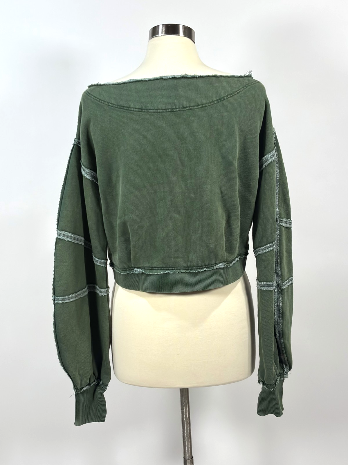 Free People All That Sweatshirt Forest Olive Green - S