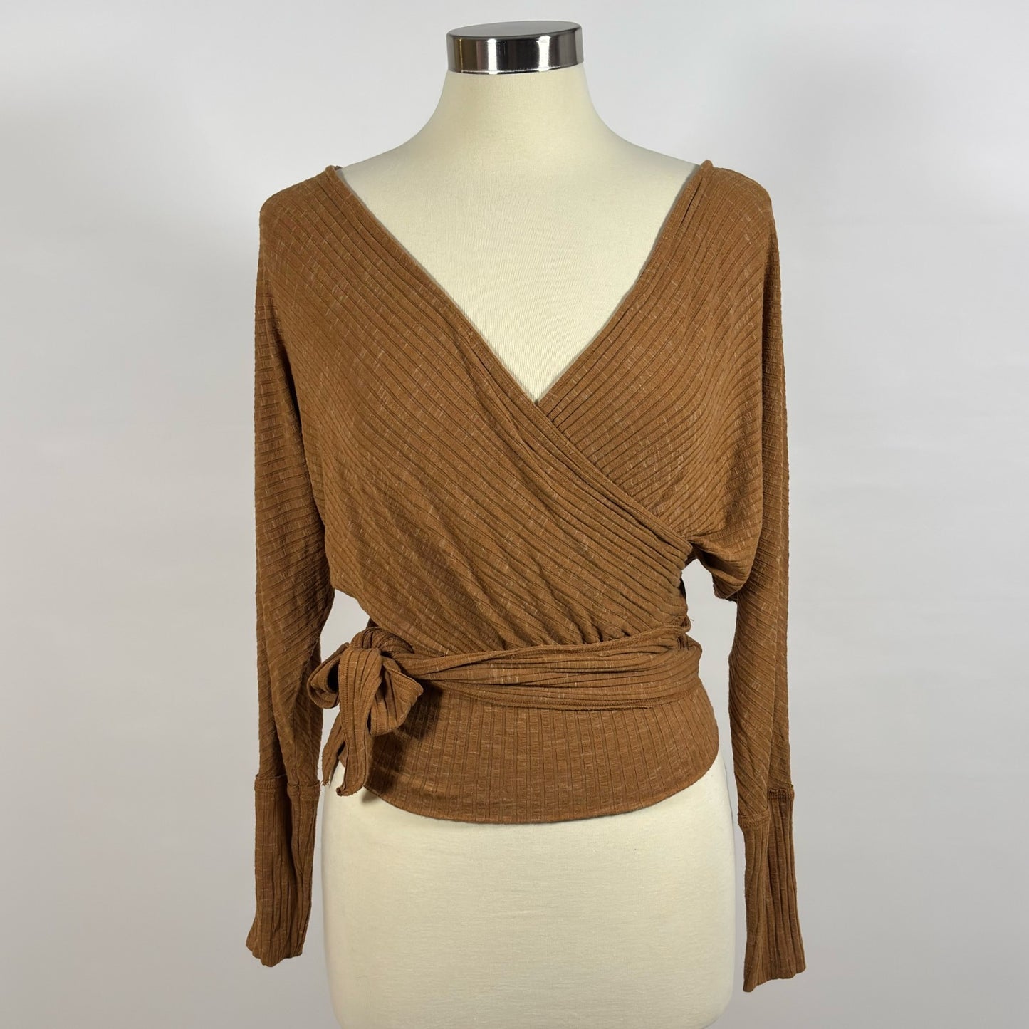 Free People East Coast Wrap Top Blouse Moroccan Spice - XS