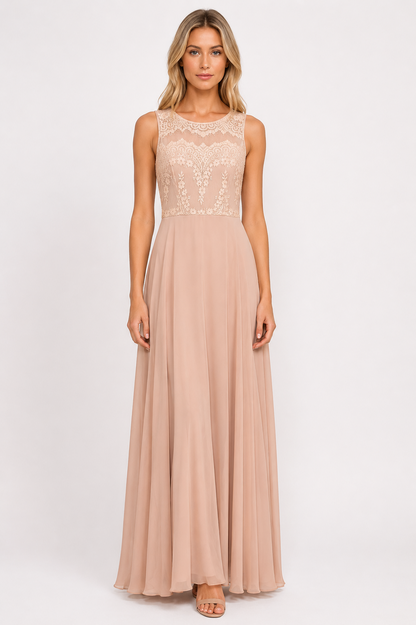 Lulus Forever Kind of Love Blush Lace Maxi Dress - M