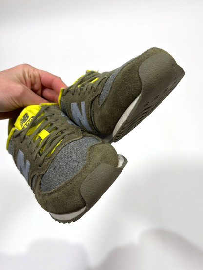 New Balance 420 Sneaker Olive Green Grey Yellow WL420LPB - Women's Size 6.5