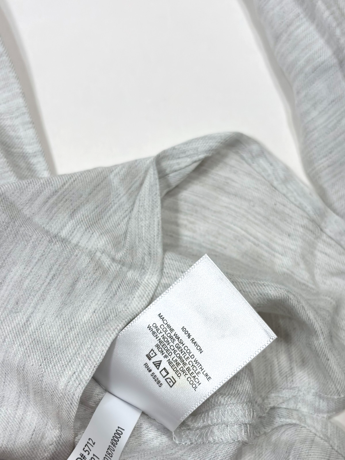 Express Long Sleeve Button Down Mandarin Collar Gray Heathered - XS