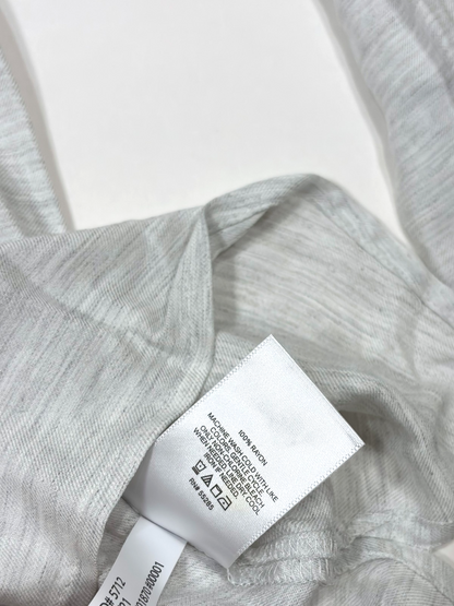 Express Long Sleeve Button Down Mandarin Collar Gray Heathered - XS