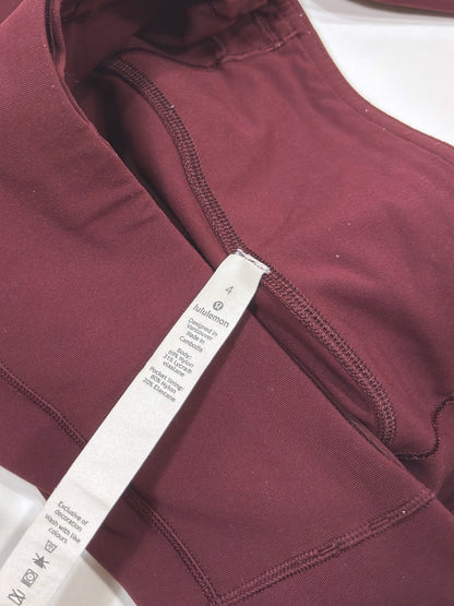 Lululemon Speed Up Tight Leggings 28" Garnet Burgundy Maroon - 4