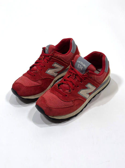 New Balance 574 Sneakers Red Suede - Size 6.5