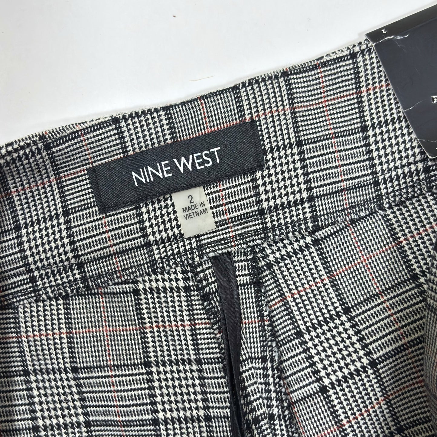 Nine West The Neo Classic Plaid Straight Leg Trouser Pants - 2